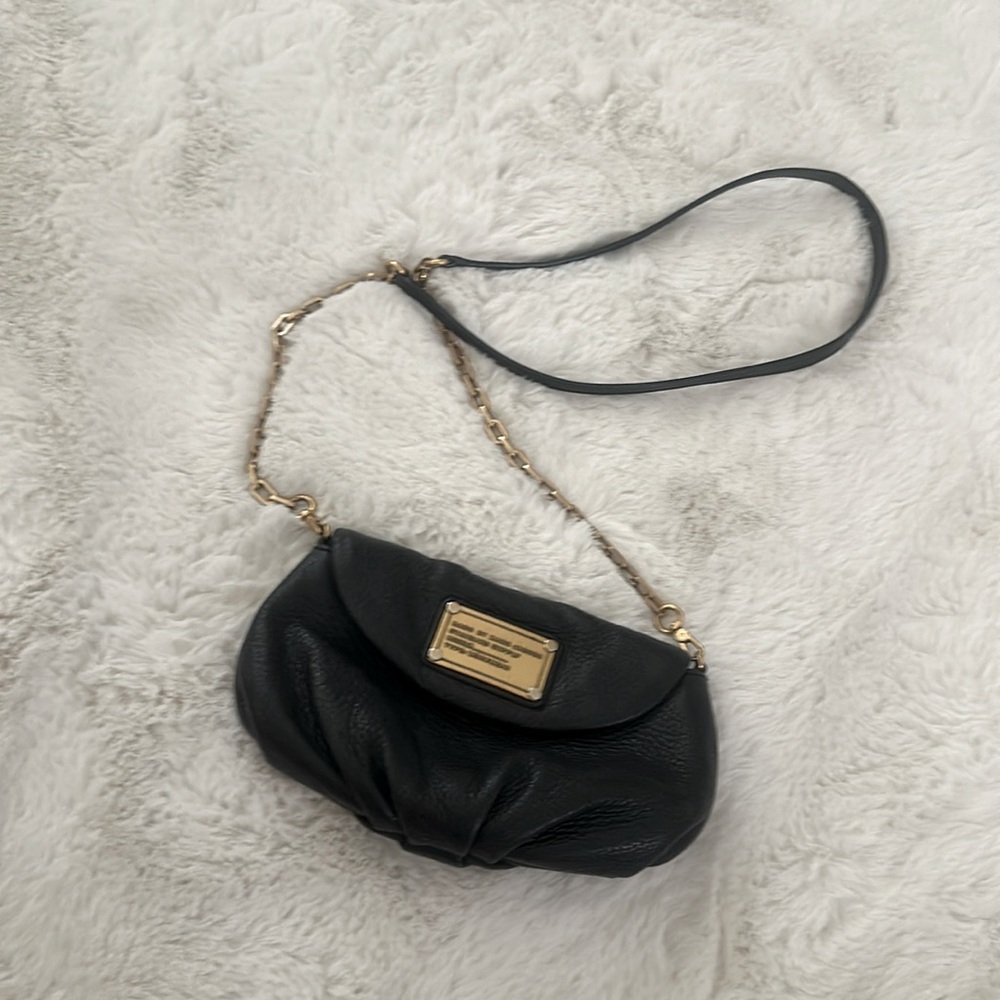 Marc Jacobs black crossbody gold hardware